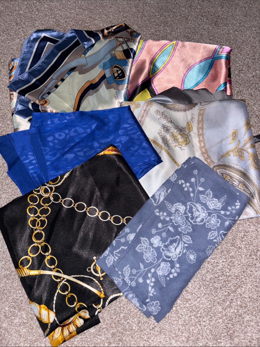 Assorted Patterned Handkerchiefs